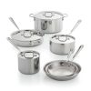 Cookware * | Online Sale All-Clad D3 Stainless 10-Piece Cookware Set With Bonus