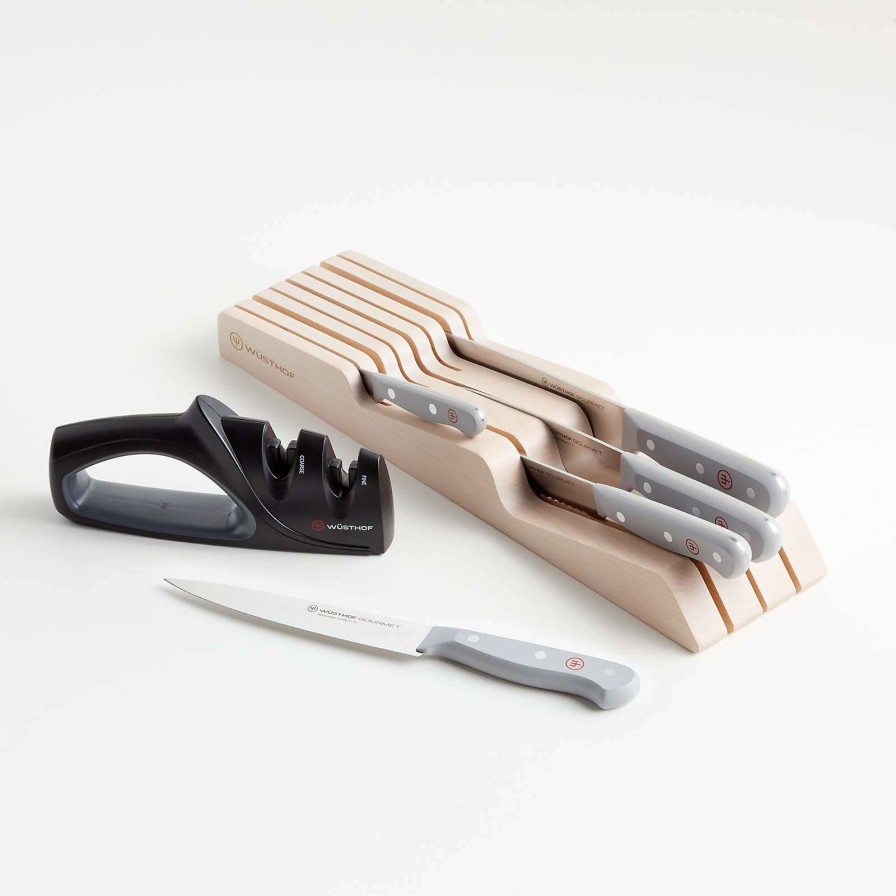 Cutlery * | Best-Selling Wusthof Gourmet Grey 7-Piece In-Drawer Set