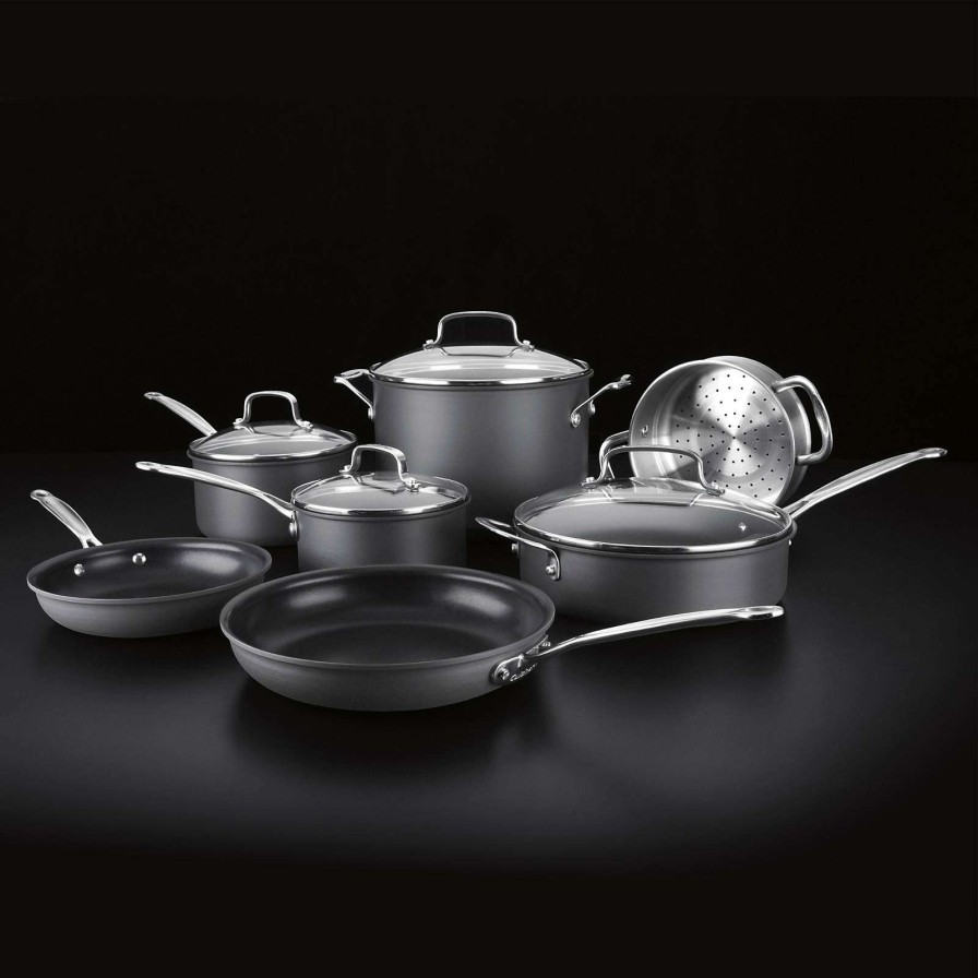 Cookware * | Online Sale Cuisinart Chef'S Classic 11-Piece Hard-Anodized Non-Stick Cookware Set